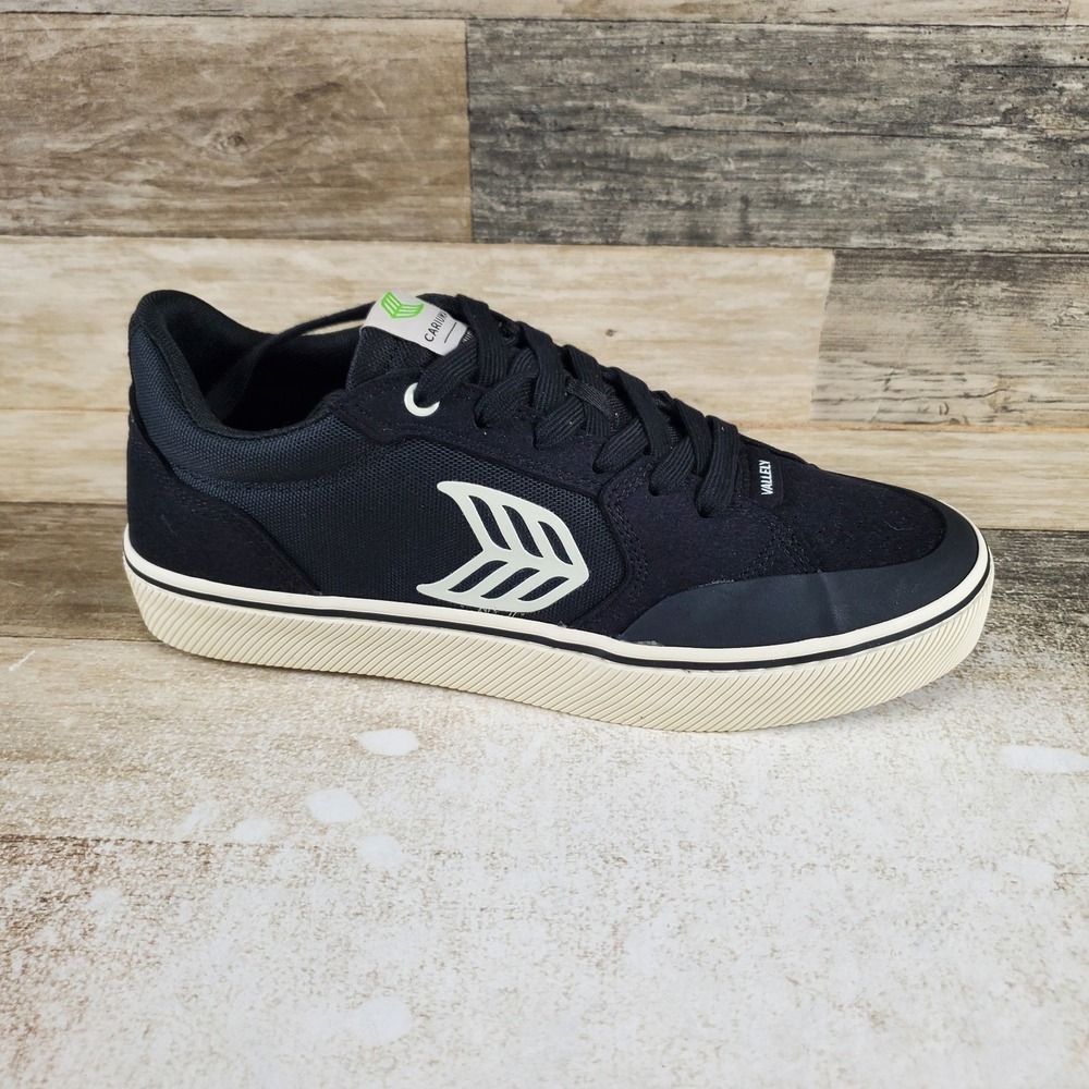 Cariuma Vallely Shoes Mens Sz 9 Black White Skate Skateboarding Sneakers